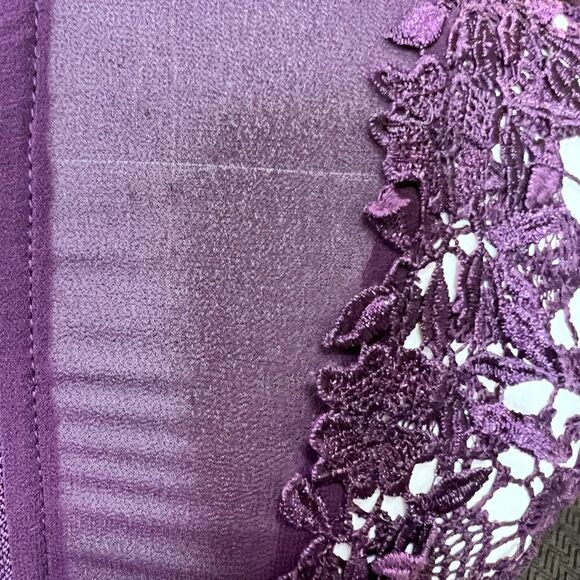 SHE + sky burgundy chiffon dress size S - Picture 7 of 10